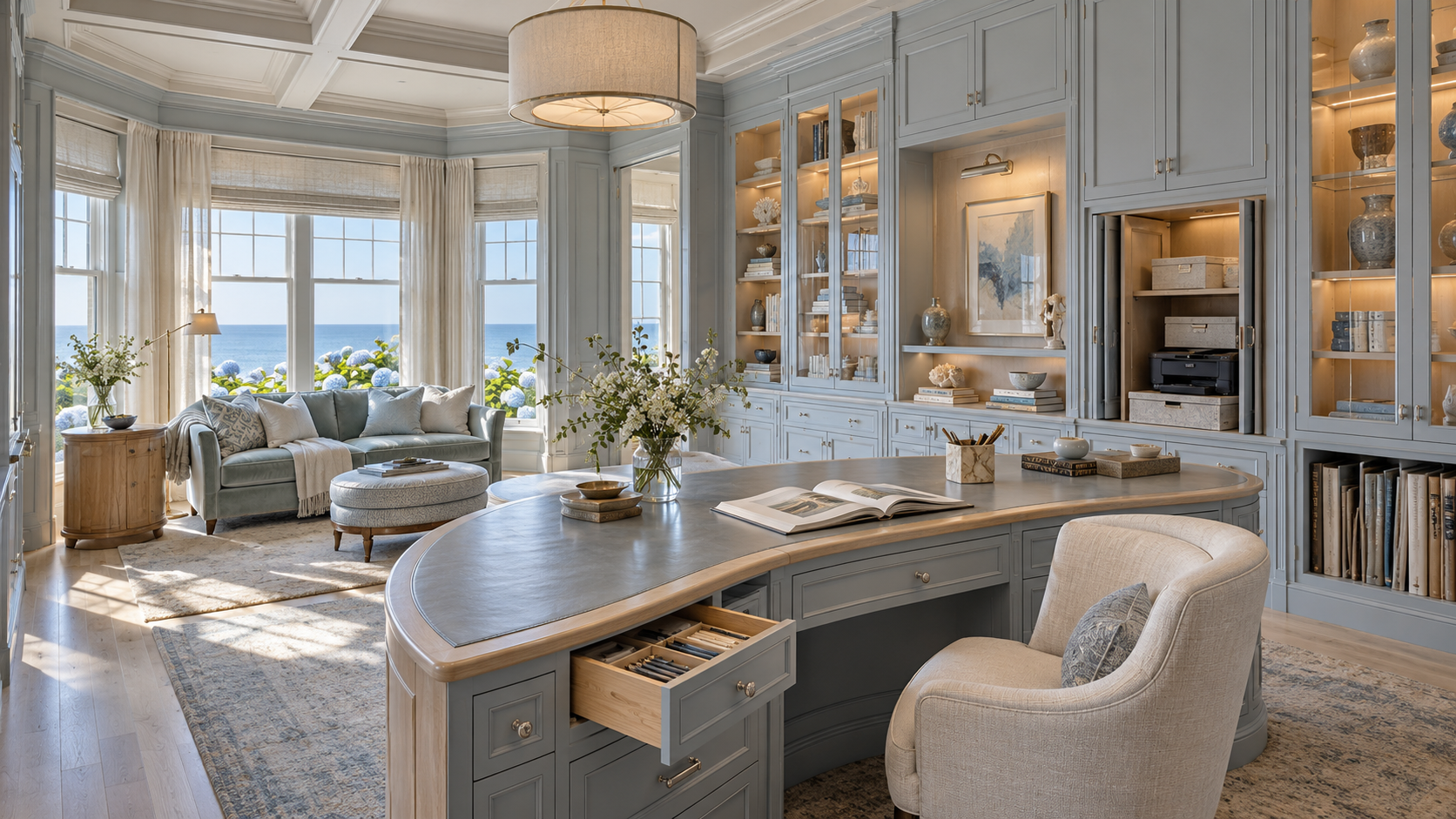 Light-filled private study and creative retreat concept